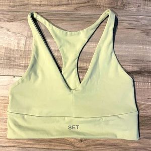 Set Active women’s non padded sports bra in light green